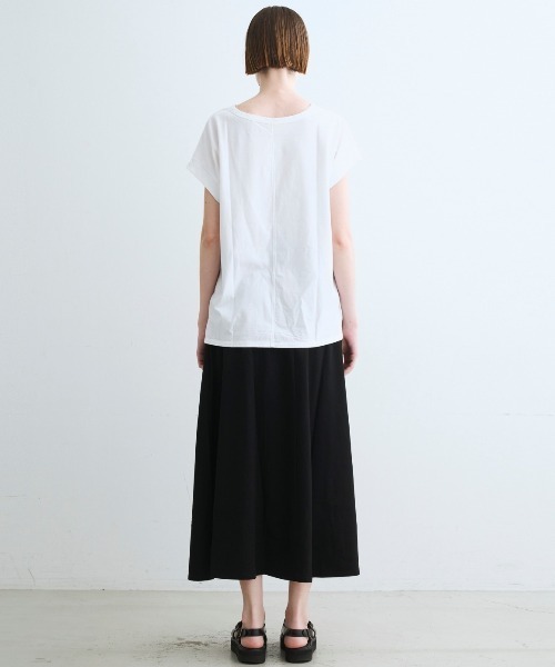 three dots(スリードッツ)の「ロングステープルヤーンTシャツ(Tシャツ/カットソー・レディース・ホワイト・SMALL)」の8枚目の写真