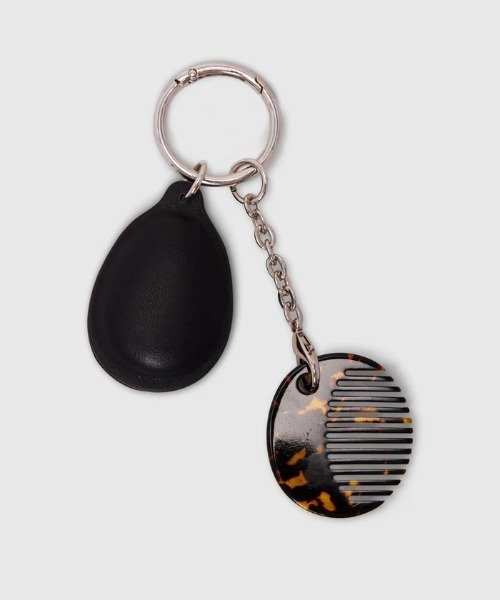 ADD CULUMN(アドカラム)の「【ADD CULUMN/アドカラム】ポーチチャーム キーホルダー ミラー コーム DOLL CHARM(キーホルダー・レディース・ブラック/アイボリー・FREE)」の1枚目の写真