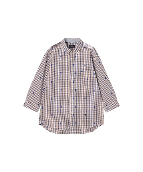 McGREGOR(マックレガー)の「ベアパナマ7分袖シャツ(シャツ/ブラウス・メンズ・ブラウン/レッド・L/M)」の1枚目の写真