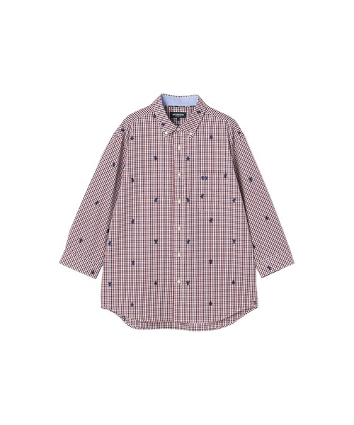 McGREGOR(マックレガー)の「ベアパナマ7分袖シャツ(シャツ/ブラウス・メンズ・ブラウン/レッド・L/M)」の2枚目の写真