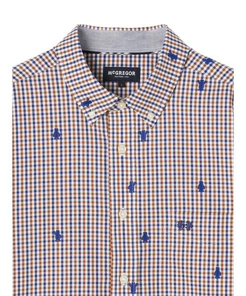 McGREGOR(マックレガー)の「ベアパナマ7分袖シャツ(シャツ/ブラウス・メンズ・ブラウン/レッド・L/M)」の10枚目の写真