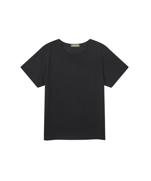 MORVE13(モルブ13)の「アセンティックシルケットTシャツ(Tシャツ/カットソー・レディース・サンドベージュ/ピンク/アイボリー/ブラック/ネイビー/ブラウン系その他・SMALL/MEDIUM)」の2枚目の写真