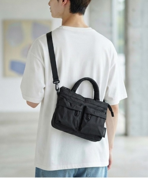 GERRY(ジェリー)の「【GERRY/ジェリー】ダブルポケット 2WAY ショルダーバッグ ミニトートバッグ 軽量 ユニセックス(ショルダーバッグ・レディース・ブラック/ダークグリーン・FREE)」の16枚目の写真