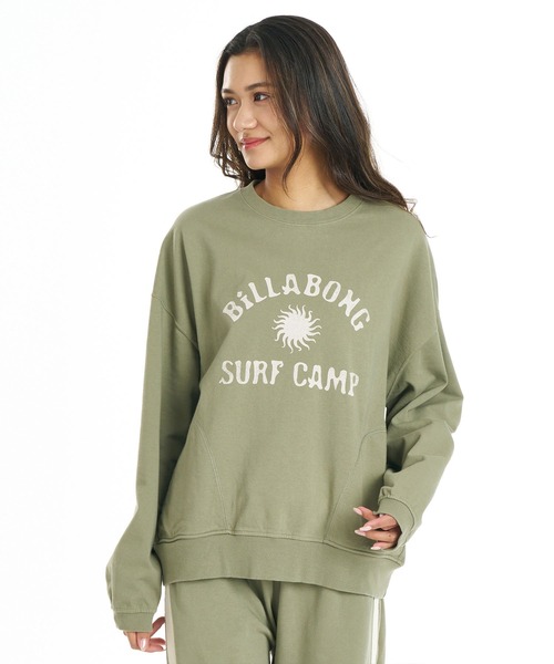 BILLABONG（ビラボン）の「BILLABONG/ビラボン トレーナー スウェット 調温機能 SURF CAMP HERITAGE CREW BG014012（スウェット・レディース・イエロー/オリーブ/ブルー・M）」の11枚目の写真