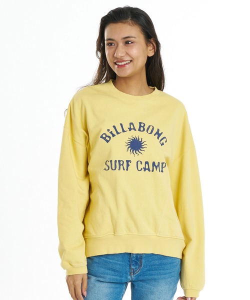 BILLABONG（ビラボン）の「BILLABONG/ビラボン トレーナー スウェット 調温機能 SURF CAMP HERITAGE CREW BG014012（スウェット・レディース・イエロー/オリーブ/ブルー・M）」の14枚目の写真