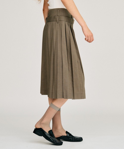 PRANK PROJECT（プランクプロジェクト）の「【2026Autumn Pre-Order】ダブルウエストプリーツスカート / Double-Waist Pleated Skirt（スカート・レディース・ブラウン/ネイビー/ベージュ・38/36）」の17枚目の写真