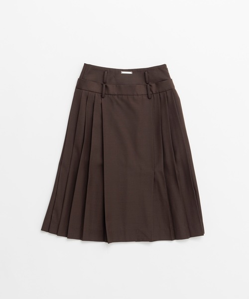 PRANK PROJECT（プランクプロジェクト）の「【2026Autumn Pre-Order】ダブルウエストプリーツスカート / Double-Waist Pleated Skirt（スカート・レディース・ブラウン/ネイビー/ベージュ・38/36）」の19枚目の写真