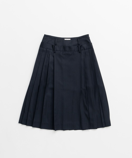 PRANK PROJECT（プランクプロジェクト）の「【2026Autumn Pre-Order】ダブルウエストプリーツスカート / Double-Waist Pleated Skirt（スカート・レディース・ブラウン/ネイビー/ベージュ・38/36）」の21枚目の写真