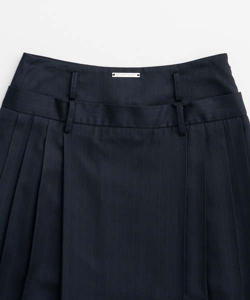 PRANK PROJECT(プランクプロジェクト)の「【2026Autumn Pre-Order】ダブルウエストプリーツスカート / Double-Waist Pleated Skirt(スカート・レディース・ブラウン/ネイビー/ベージュ・38/36)」の22枚目の写真