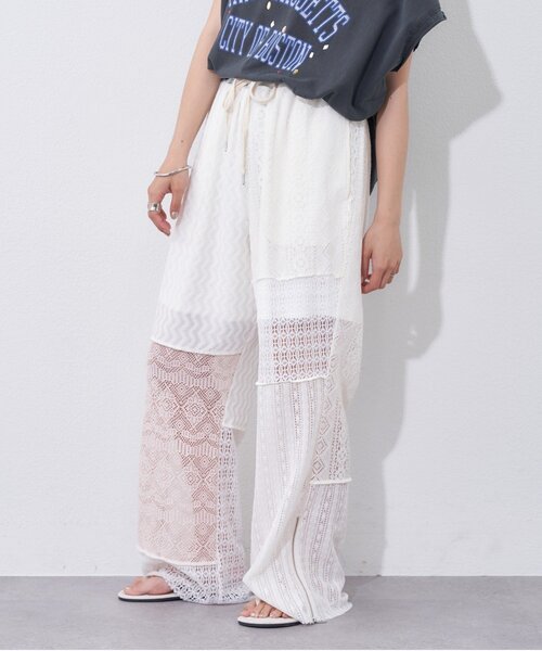 etsinta(エシンタ)の「【etsinta】レースパッチワークパンツ(その他パンツ・レディース・オフホワイト・ONE SIZE)」の1枚目の写真
