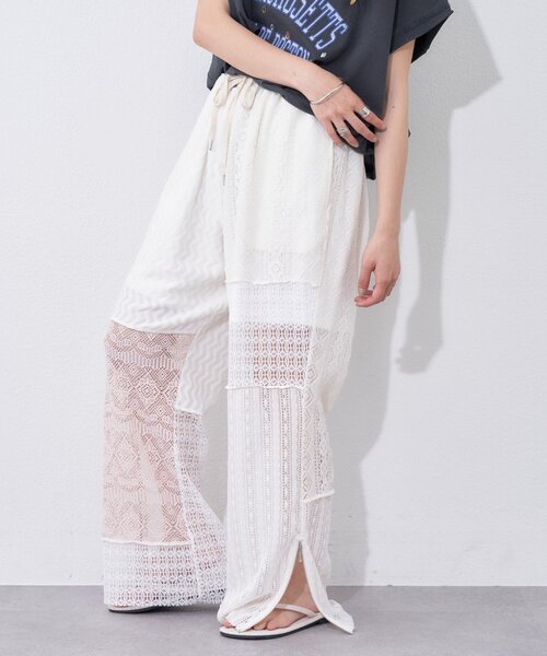 etsinta(エシンタ)の「【etsinta】レースパッチワークパンツ(その他パンツ・レディース・オフホワイト・ONE SIZE)」の15枚目の写真