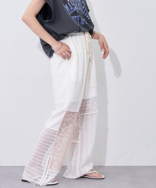 etsinta(エシンタ)の「【etsinta】レースパッチワークパンツ(その他パンツ・レディース・オフホワイト・ONE SIZE)」の16枚目の写真