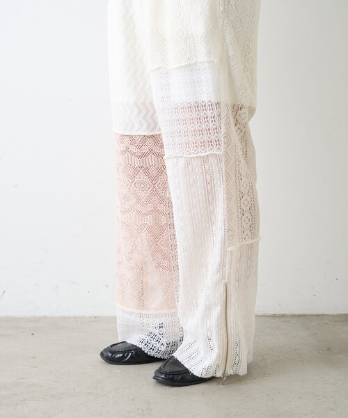 etsinta(エシンタ)の「【etsinta】レースパッチワークパンツ(その他パンツ・レディース・オフホワイト・ONE SIZE)」の11枚目の写真
