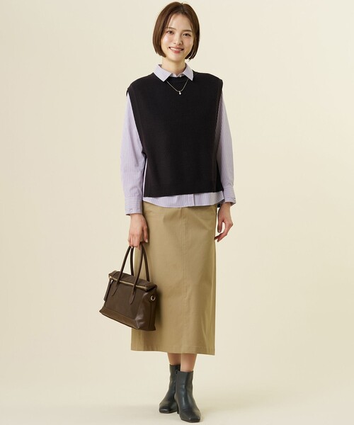 J.PRESS Ladies（J.プレス レディス）の「【シーンレスに活躍】コンパクトエステネージュ シャツ ブラウス（シャツ/ブラウス・レディース・ネイビー系1/ライトグレー系1/サックスブルー系/ホワイト系・XS）」の19枚目の写真