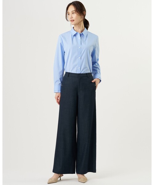 J.PRESS Ladies（J.プレス レディス）の「【シーンレスに活躍】コンパクトエステネージュ シャツ ブラウス（シャツ/ブラウス・レディース・ネイビー系1/ライトグレー系1/サックスブルー系/ホワイト系・XS）」の20枚目の写真