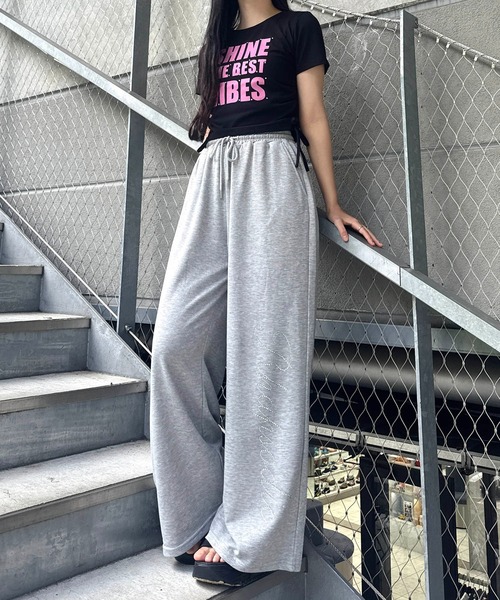 INGNI(イング)の「ラインストーンロゴスウェット/パンツ(スウェットパンツ・レディース・ブラック/ピンク/グレー・FREE)」の17枚目の写真