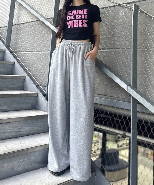 INGNI(イング)の「ラインストーンロゴスウェット/パンツ(スウェットパンツ・レディース・ブラック/ピンク/グレー・FREE)」の18枚目の写真