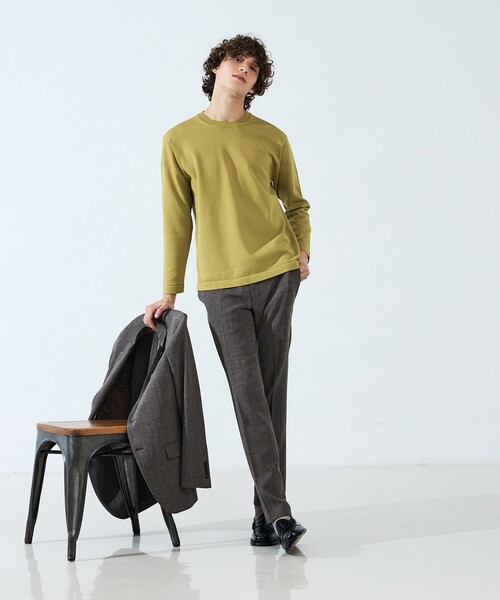 ABAHOUSE（アバハウス）の「【セットアップ対応】Air Melange ウールライク イージースラックス / ストレッチ 手洗い可（スラックス・メンズ・ネイビー/ブラウン・46/44/50/48）」の5枚目の写真
