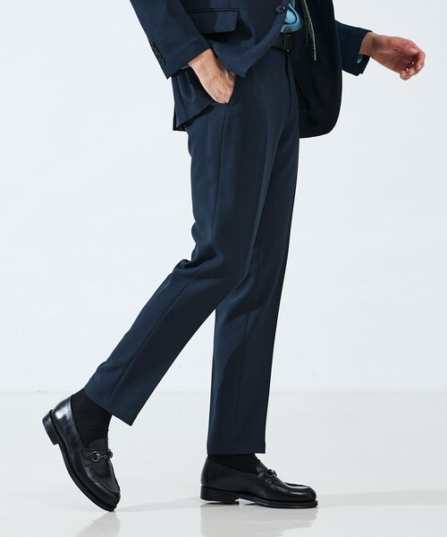 ABAHOUSE（アバハウス）の「【セットアップ対応】Air Melange ウールライク イージースラックス / ストレッチ 手洗い可（スラックス・メンズ・ネイビー/ブラウン・46/44/50/48）」の16枚目の写真