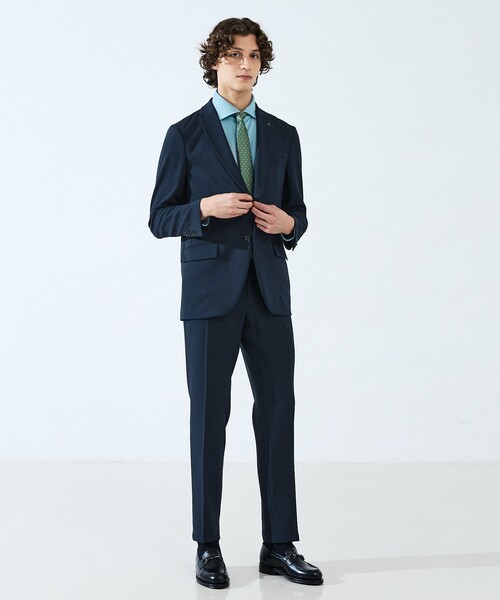 ABAHOUSE（アバハウス）の「【セットアップ対応】Air Melange ウールライク イージースラックス / ストレッチ 手洗い可（スラックス・メンズ・ネイビー/ブラウン・46/44/50/48）」の17枚目の写真