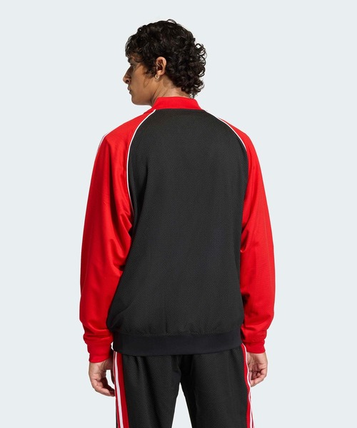 adidas（アディダス）の「ルーズ メッシュ トラックトップ  / ジャージ / トラックジャケット / アディダスオリジナルス adidas Originals（ジャージ・メンズ・ブラック・X-LARGE/X-SMALL/XX-SMALL/3XL/4XL/LARGE/XX-LARGE/MEDIUM/SMALL）」の7枚目の写真