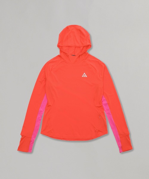 NIKE(ナイキ)の「NIKE WMNS ACG TRAIL UV HD MDLY IO9756-696(Tシャツ/カットソー・レディース・レッド・SMALL/X-SMALL/MEDIUM)」の1枚目の写真