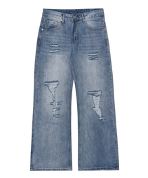 VINTAGE DISTRESSED DENIM PANTS_BLUE