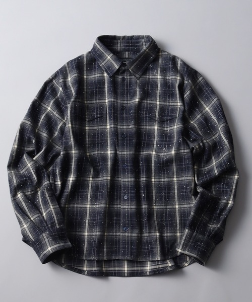 LANDNESS(ランドネス)の「【LANDNESS/ランドネス】Rhinestone Check Shirt/ラインストーンチェックシャツ(シャツ/ブラウス・メンズ・ブラウン/ブルー/ブラック・S/M/L)」の3枚目の写真