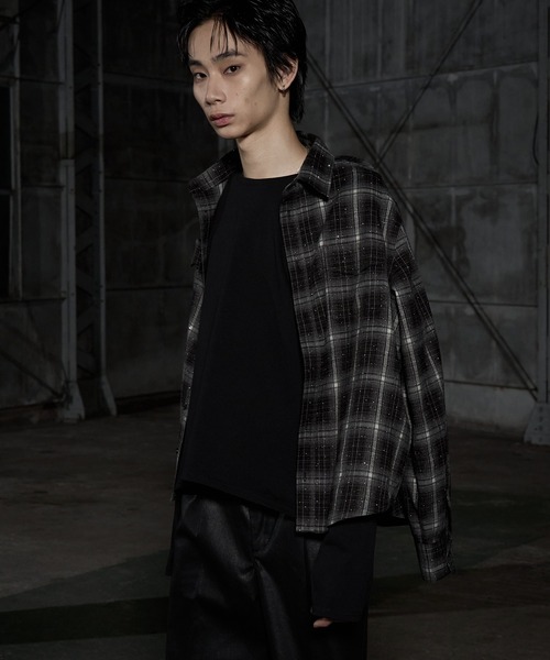 LANDNESS(ランドネス)の「【LANDNESS/ランドネス】Rhinestone Check Shirt/ラインストーンチェックシャツ(シャツ/ブラウス・メンズ・ブラウン/ブルー/ブラック・S/M/L)」の7枚目の写真