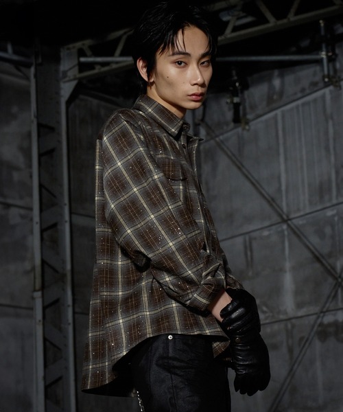 LANDNESS(ランドネス)の「【LANDNESS/ランドネス】Rhinestone Check Shirt/ラインストーンチェックシャツ(シャツ/ブラウス・メンズ・ブラウン/ブルー/ブラック・S/M/L)」の18枚目の写真