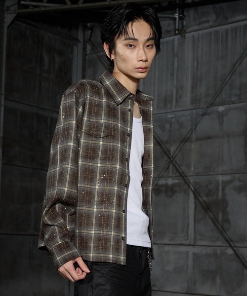 LANDNESS(ランドネス)の「【LANDNESS/ランドネス】Rhinestone Check Shirt/ラインストーンチェックシャツ(シャツ/ブラウス・メンズ・ブラウン/ブルー/ブラック・S/M/L)」の21枚目の写真