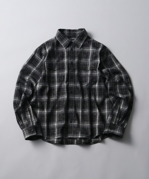 LANDNESS(ランドネス)の「【LANDNESS/ランドネス】Rhinestone Check Shirt/ラインストーンチェックシャツ(シャツ/ブラウス・メンズ・ブラウン/ブルー/ブラック・S/M/L)」の4枚目の写真
