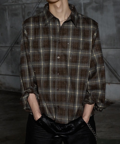LANDNESS(ランドネス)の「【LANDNESS/ランドネス】Rhinestone Check Shirt/ラインストーンチェックシャツ(シャツ/ブラウス・メンズ・ブラウン/ブルー/ブラック・S/M/L)」の19枚目の写真