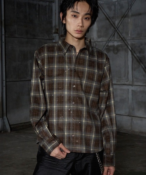 LANDNESS(ランドネス)の「【LANDNESS/ランドネス】Rhinestone Check Shirt/ラインストーンチェックシャツ(シャツ/ブラウス・メンズ・ブラウン/ブルー/ブラック・S/M/L)」の20枚目の写真