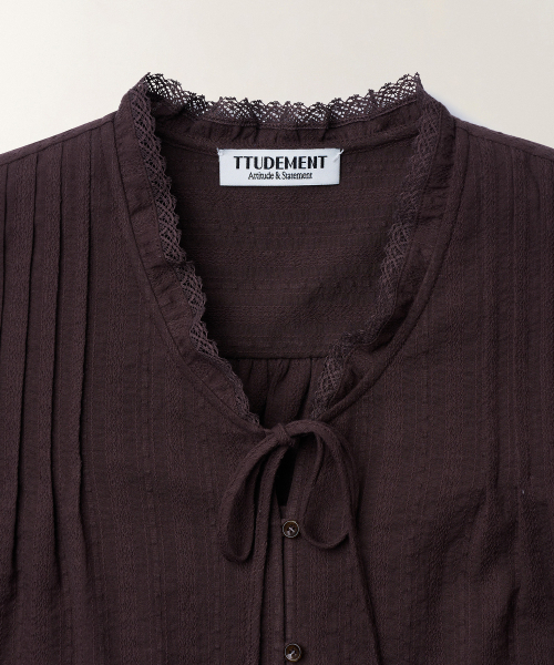 TTUDEMENT(トュードメント)の「COTTON SLEEVELESS BLOUSE_BROWN(シャツ/ブラウス・レディース・その他・SMALL/MEDIUM)」の4枚目の写真