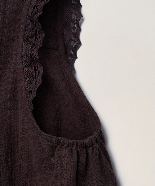 TTUDEMENT(トュードメント)の「COTTON SLEEVELESS BLOUSE_BROWN(シャツ/ブラウス・レディース・その他・SMALL/MEDIUM)」の6枚目の写真
