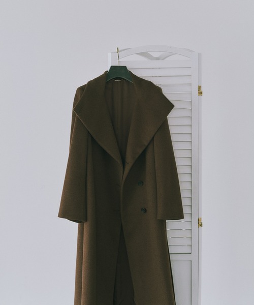 ROPE'(ロペ)の「プレミアムカシミヤロングコート/マルチWAY・冬コート・ウールコート・逸品・26AW(ステンカラーコート・レディース・ダークブラウン/ブラック/オフホワイト/キャメル・34/36/38/40)」の1枚目の写真