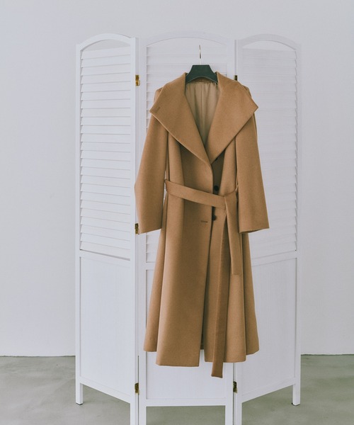 ROPE'(ロペ)の「プレミアムカシミヤロングコート/マルチWAY・冬コート・ウールコート・逸品・26AW(ステンカラーコート・レディース・ダークブラウン/ブラック/オフホワイト/キャメル・34/36/38/40)」の4枚目の写真