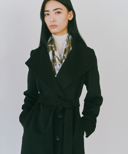 ROPE'(ロペ)の「プレミアムカシミヤロングコート/マルチWAY・冬コート・ウールコート・逸品・26AW(ステンカラーコート・レディース・ダークブラウン/ブラック/オフホワイト/キャメル・34/36/38/40)」の3枚目の写真