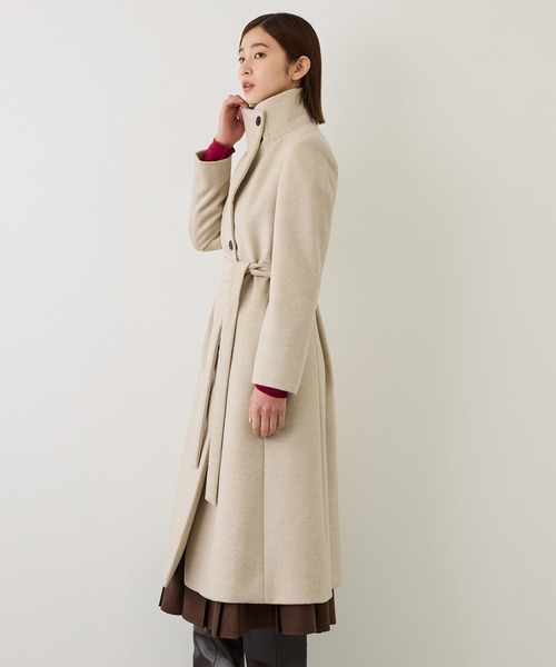 ROPE'(ロペ)の「プレミアムカシミヤロングコート/マルチWAY・冬コート・ウールコート・逸品・26AW(ステンカラーコート・レディース・ダークブラウン/ブラック/オフホワイト/キャメル・34/36/38/40)」の6枚目の写真