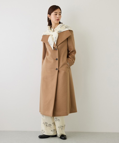ROPE'(ロペ)の「プレミアムカシミヤロングコート/マルチWAY・冬コート・ウールコート・逸品・26AW(ステンカラーコート・レディース・ダークブラウン/ブラック/オフホワイト/キャメル・34/36/38/40)」の9枚目の写真
