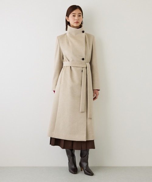 ROPE'(ロペ)の「プレミアムカシミヤロングコート/マルチWAY・冬コート・ウールコート・逸品・26AW(ステンカラーコート・レディース・ダークブラウン/ブラック/オフホワイト/キャメル・34/36/38/40)」の12枚目の写真
