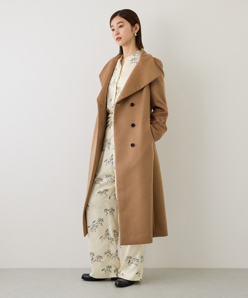 ROPE'(ロペ)の「プレミアムカシミヤロングコート/マルチWAY・冬コート・ウールコート・逸品・26AW(ステンカラーコート・レディース・ダークブラウン/ブラック/オフホワイト/キャメル・34/36/38/40)」の13枚目の写真