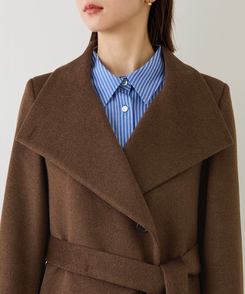 ROPE'(ロペ)の「プレミアムカシミヤロングコート/マルチWAY・冬コート・ウールコート・逸品・26AW(ステンカラーコート・レディース・ダークブラウン/ブラック/オフホワイト/キャメル・34/36/38/40)」の17枚目の写真