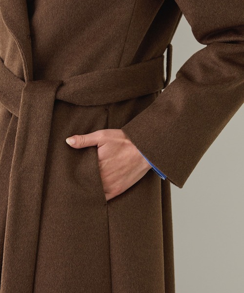 ROPE'(ロペ)の「プレミアムカシミヤロングコート/マルチWAY・冬コート・ウールコート・逸品・26AW(ステンカラーコート・レディース・ダークブラウン/ブラック/オフホワイト/キャメル・34/36/38/40)」の19枚目の写真