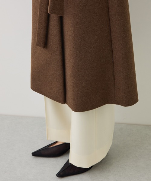 ROPE'(ロペ)の「プレミアムカシミヤロングコート/マルチWAY・冬コート・ウールコート・逸品・26AW(ステンカラーコート・レディース・ダークブラウン/ブラック/オフホワイト/キャメル・34/36/38/40)」の20枚目の写真