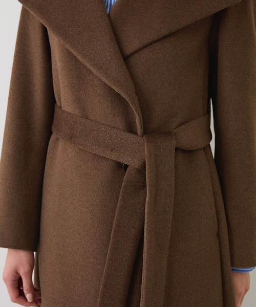 ROPE'(ロペ)の「プレミアムカシミヤロングコート/マルチWAY・冬コート・ウールコート・逸品・26AW(ステンカラーコート・レディース・ダークブラウン/ブラック/オフホワイト/キャメル・34/36/38/40)」の21枚目の写真