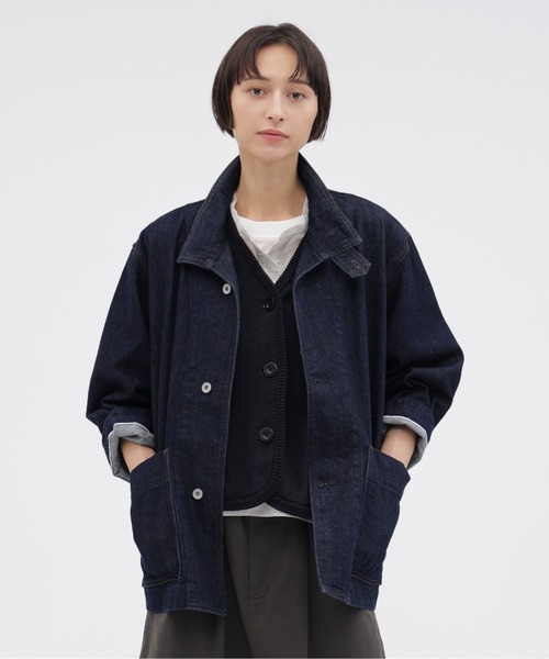 MHL.(エムエイチエル)の「CANTON DENIM(デニムジャケット・レディース・インディゴブルー・36)」の1枚目の写真