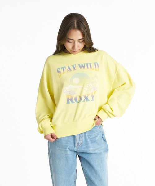 ROXY(ロキシー)の「ROXY STAY WITH ROXY ヴィンテージライクトレーナー 【2026年秋冬モデル】/ロキシークルーネックプルオーバースウェット(スウェット・レディース・グリーン/ネイビー/グレー/ナチュラル・MEDIUM/SMALL/LARGE)」の3枚目の写真
