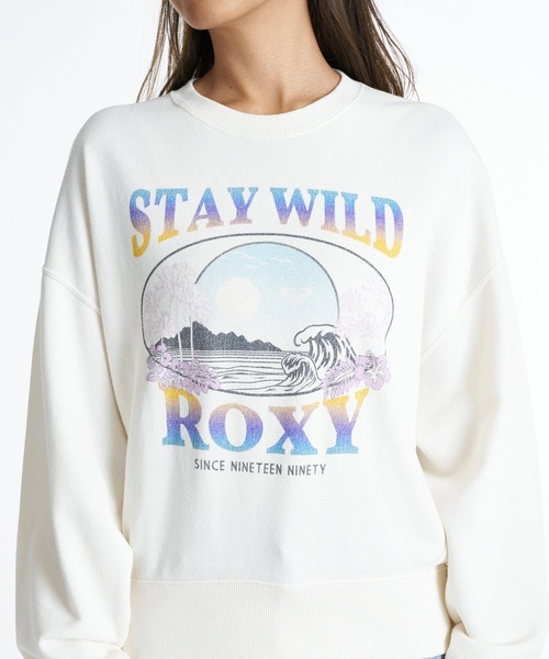 ROXY(ロキシー)の「ROXY STAY WITH ROXY ヴィンテージライクトレーナー 【2026年秋冬モデル】/ロキシークルーネックプルオーバースウェット(スウェット・レディース・グリーン/ネイビー/グレー/ナチュラル・MEDIUM/SMALL/LARGE)」の14枚目の写真